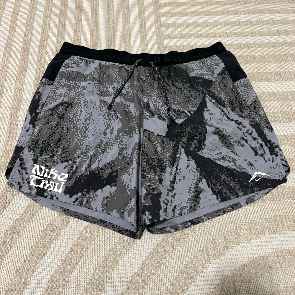 Nike Trail Men's Gray Mountian Running Shorts XL 6" Inseam Athletic Lightweight